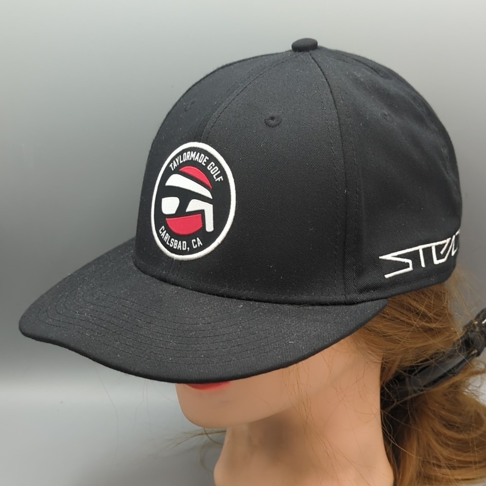 TaylorMade P-790 Stealth Golf Tour Hat Black Snapback Adjustable One Size